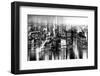 Urban Stretch Series - Skyline of Manhattan by Night - New York-Philippe Hugonnard-Framed Photographic Print