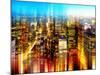 Urban Stretch Series - Skyline of Manhattan by Night - New York-Philippe Hugonnard-Mounted Photographic Print