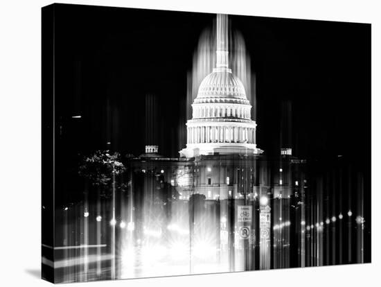 Urban Stretch Series - The Capitol Building by Night - US Congress - Washington DC-Philippe Hugonnard-Stretched Canvas