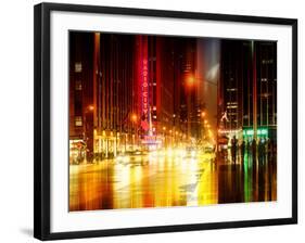 Urban Stretch Series - The Radio City Music Hall by Night - Manhattan - New York-Philippe Hugonnard-Framed Photographic Print