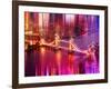 Urban Stretch Series - The Tower Bridge over the River Thames by Night - London-Philippe Hugonnard-Framed Photographic Print