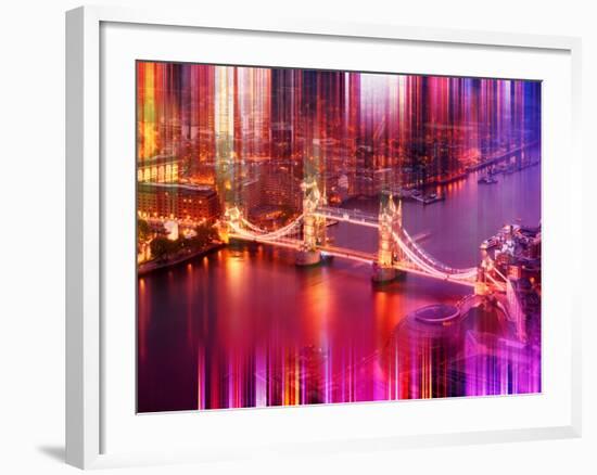 Urban Stretch Series - The Tower Bridge over the River Thames by Night - London-Philippe Hugonnard-Framed Photographic Print