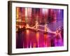 Urban Stretch Series - The Tower Bridge over the River Thames by Night - London-Philippe Hugonnard-Framed Photographic Print