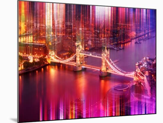 Urban Stretch Series - The Tower Bridge over the River Thames by Night - London-Philippe Hugonnard-Mounted Photographic Print