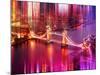 Urban Stretch Series - The Tower Bridge over the River Thames by Night - London-Philippe Hugonnard-Mounted Photographic Print