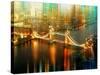 Urban Stretch Series - The Tower Bridge over the River Thames by Night - London-Philippe Hugonnard-Stretched Canvas