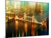 Urban Stretch Series - The Tower Bridge over the River Thames by Night - London-Philippe Hugonnard-Mounted Photographic Print