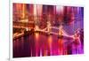 Urban Stretch Series - The Tower Bridge over the River Thames by Night - London-Philippe Hugonnard-Framed Photographic Print