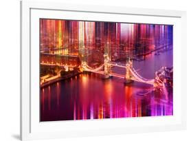 Urban Stretch Series - The Tower Bridge over the River Thames by Night - London-Philippe Hugonnard-Framed Photographic Print