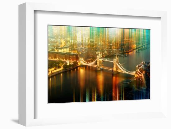 Urban Stretch Series - The Tower Bridge over the River Thames by Night - London-Philippe Hugonnard-Framed Photographic Print