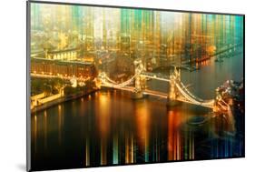 Urban Stretch Series - The Tower Bridge over the River Thames by Night - London-Philippe Hugonnard-Mounted Photographic Print