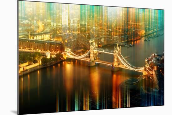 Urban Stretch Series - The Tower Bridge over the River Thames by Night - London-Philippe Hugonnard-Mounted Photographic Print