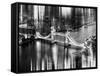 Urban Stretch Series - The Tower Bridge over the River Thames by Night - London-Philippe Hugonnard-Framed Stretched Canvas