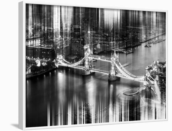 Urban Stretch Series - The Tower Bridge over the River Thames by Night - London-Philippe Hugonnard-Framed Photographic Print