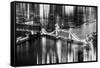 Urban Stretch Series - The Tower Bridge over the River Thames by Night - London-Philippe Hugonnard-Framed Stretched Canvas