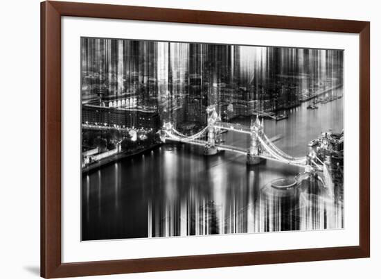 Urban Stretch Series - The Tower Bridge over the River Thames by Night - London-Philippe Hugonnard-Framed Photographic Print