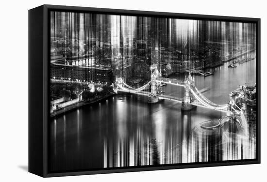 Urban Stretch Series - The Tower Bridge over the River Thames by Night - London-Philippe Hugonnard-Framed Stretched Canvas