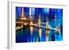 Urban Stretch Series - The Tower Bridge over the River Thames by Night - London-Philippe Hugonnard-Framed Photographic Print