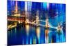 Urban Stretch Series - The Tower Bridge over the River Thames by Night - London-Philippe Hugonnard-Mounted Photographic Print