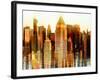 Urban Stretch Series - Times Square Buildings at Sunset in Winter - Manhattan - New York-Philippe Hugonnard-Framed Photographic Print