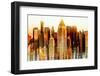 Urban Stretch Series - Times Square Buildings at Sunset in Winter - Manhattan - NYC-Philippe Hugonnard-Framed Photographic Print