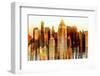 Urban Stretch Series - Times Square Buildings at Sunset in Winter - Manhattan - NYC-Philippe Hugonnard-Framed Photographic Print