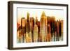 Urban Stretch Series - Times Square Buildings at Sunset in Winter - Manhattan - NYC-Philippe Hugonnard-Framed Photographic Print