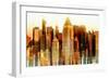 Urban Stretch Series - Times Square Buildings at Sunset in Winter - Manhattan - NYC-Philippe Hugonnard-Framed Photographic Print