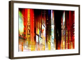 Urban Stretch Series - Times Square by Night - Manhattan - New York-Philippe Hugonnard-Framed Photographic Print