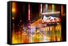 Urban Stretch Series - Yellow Taxi of Times Square by Night - Manhattan - New York-Philippe Hugonnard-Framed Stretched Canvas