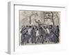 Urban Uprising in Paris, 1870 (Charcoal, Wash & Gouache on Wove Paper)-Camille Pissarro-Framed Giclee Print