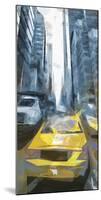 Urban Vertical Taxi-Malcolm Sanders-Mounted Giclee Print