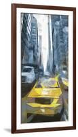 Urban Vertical Taxi-Malcolm Sanders-Framed Giclee Print