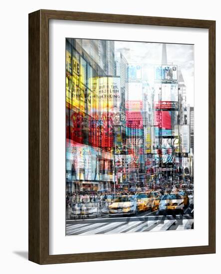 Urban Vibrations Series, Fine Art, Times Square, Manhattan, New York City, United States-Philippe Hugonnard-Framed Photographic Print