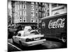 Urban View with Yellow Taxi on Manhattan-Philippe Hugonnard-Mounted Photographic Print