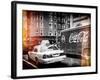 Urban View with Yellow Taxi on Manhattan-Philippe Hugonnard-Framed Photographic Print