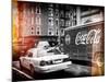 Urban View with Yellow Taxi on Manhattan-Philippe Hugonnard-Mounted Photographic Print
