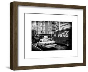 Urban View with Yellow Taxi on Manhattan-Philippe Hugonnard-Framed Art Print