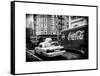 Urban View with Yellow Taxi on Manhattan-Philippe Hugonnard-Framed Stretched Canvas