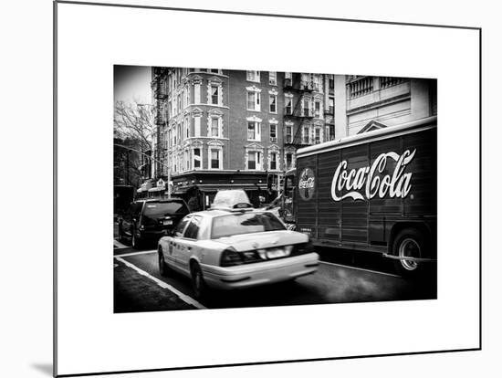 Urban View with Yellow Taxi on Manhattan-Philippe Hugonnard-Mounted Art Print