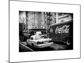 Urban View with Yellow Taxi on Manhattan-Philippe Hugonnard-Mounted Art Print