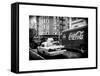 Urban View with Yellow Taxi on Manhattan-Philippe Hugonnard-Framed Stretched Canvas