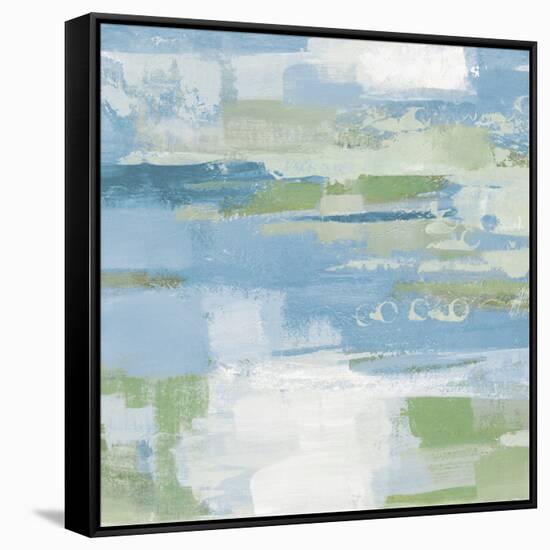 Urban Walkway II Blue and Green-Silvia Vassileva-Framed Stretched Canvas