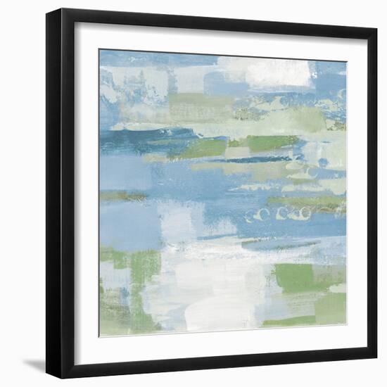 Urban Walkway II Blue and Green-Silvia Vassileva-Framed Art Print