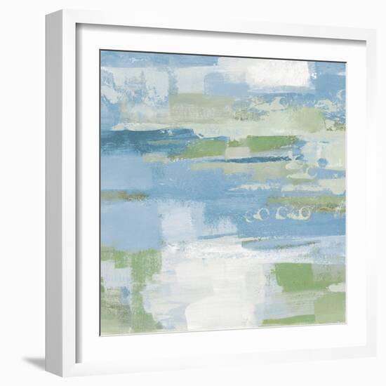 Urban Walkway II Blue and Green-Silvia Vassileva-Framed Art Print