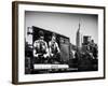 Urban Winter Scene at Meatpacking District with the Empire State Building View-Philippe Hugonnard-Framed Photographic Print