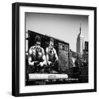 Urban Winter Scene at Meatpacking District with the Empire State Building View-Philippe Hugonnard-Framed Photographic Print