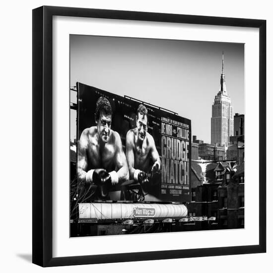 Urban Winter Scene at Meatpacking District with the Empire State Building View-Philippe Hugonnard-Framed Photographic Print