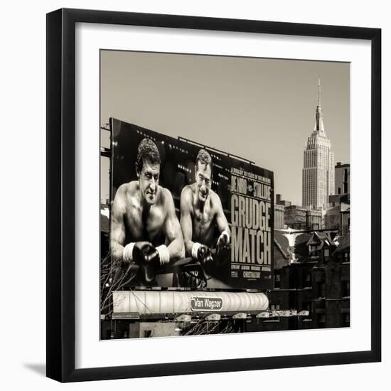 Urban Winter Scene at Meatpacking District with the Empire State Building View-Philippe Hugonnard-Framed Photographic Print