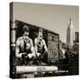 Urban Winter Scene at Meatpacking District with the Empire State Building View-Philippe Hugonnard-Stretched Canvas